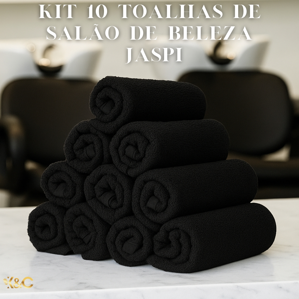 Kit 10 Toalhas de Salão de Beleza - Simples - Linha Jaspi
