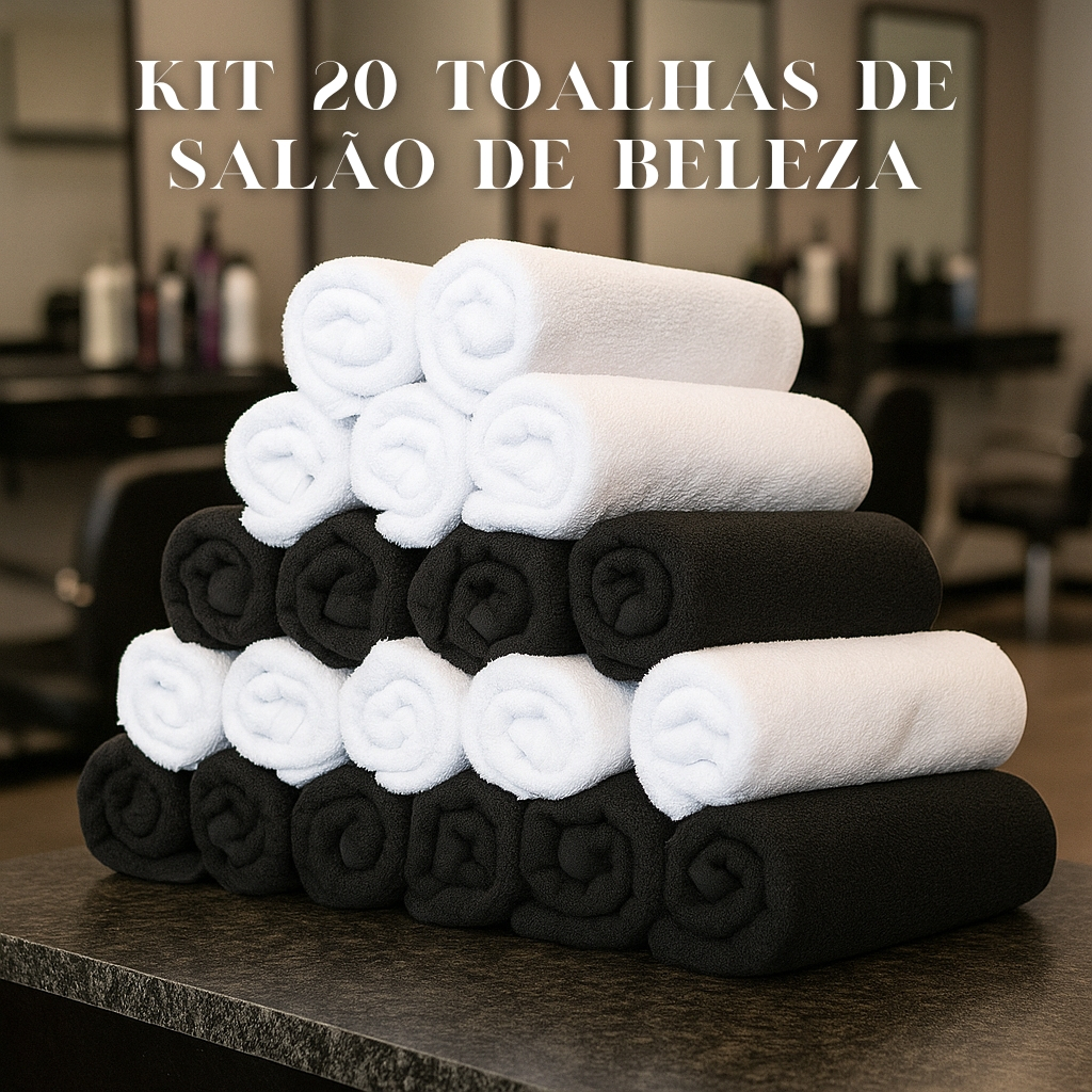 Kit 20 - Toalhas De Rosto Para Salão de beleza Premium - Linha Premium.