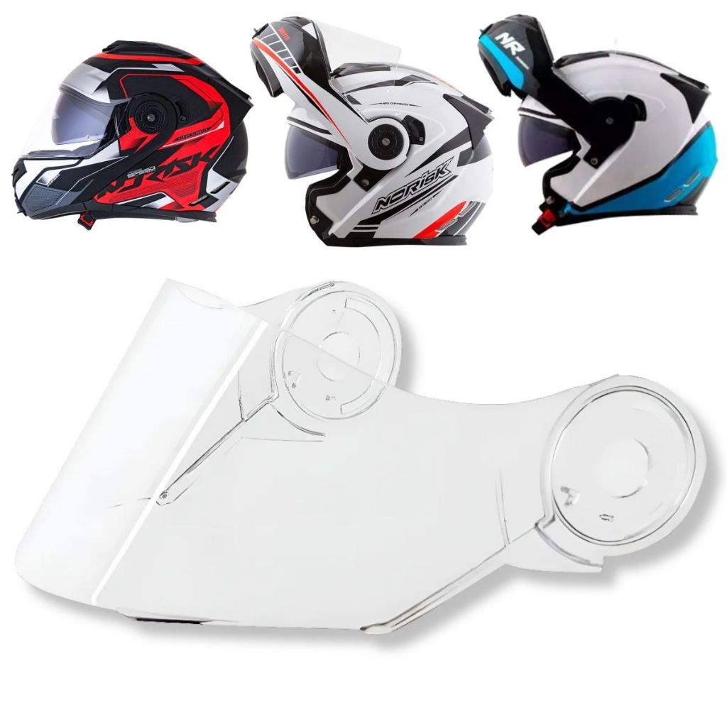 Viseira Capacete Para Capacetes Norisk FF370/FF345  Antirrisco 2.2mm em Oferta na Shopee