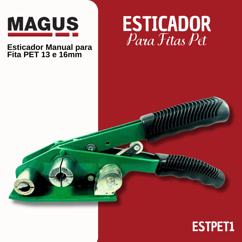 Esticador Tensionador Alicate Fita PET 13/16 mm Manual – Modelo ESTPET1 Magus