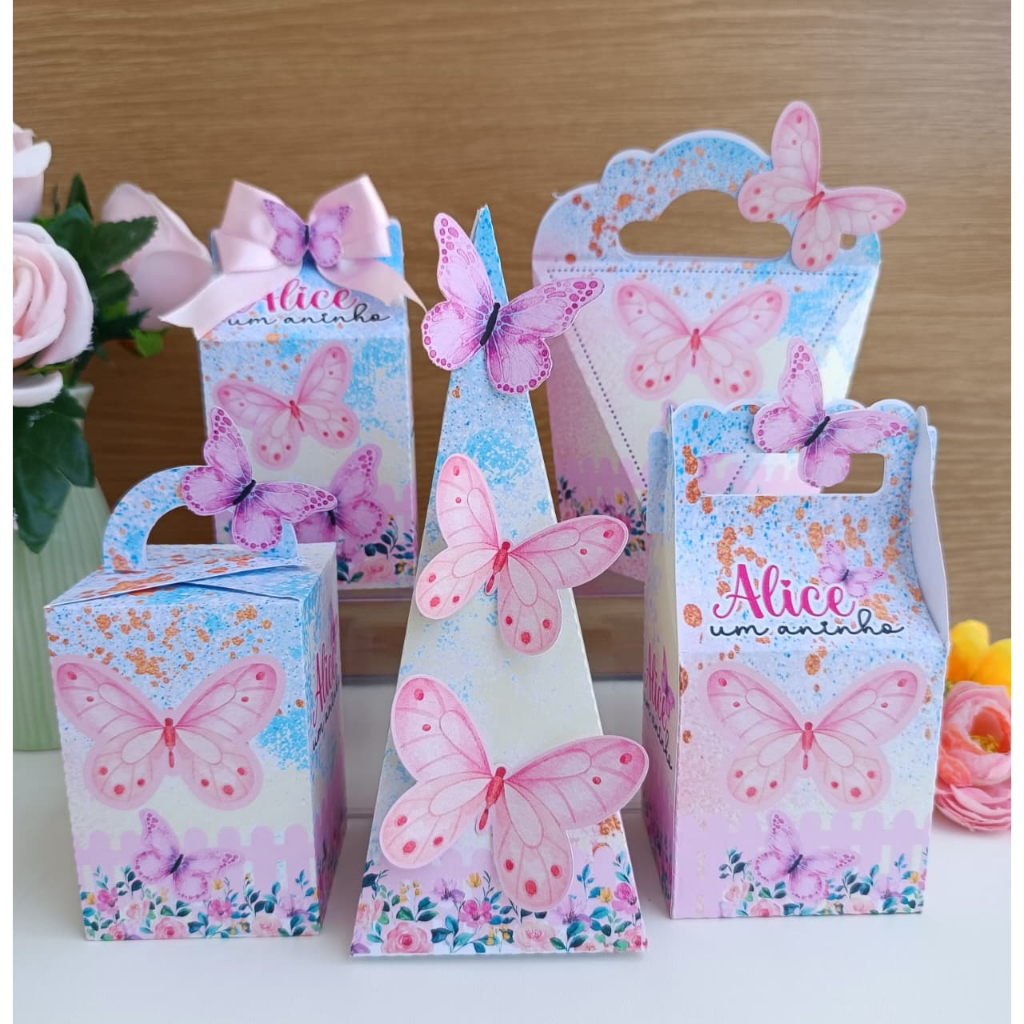 Kit festa Jardim das Borboletas Encantada | Personalizado e com laço | Lembrancinhas | aniversário | temos Vários Termas