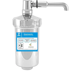 Filtro Copo Cromado com Vela para Torneira Cozinha ABS