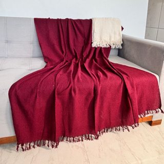 Manta Para Sofá ou Cama 100% Algodão Tamanho 210x120 Capa Decorativa e Protetora para Casa Nova Elegante em Oferta na Shopee