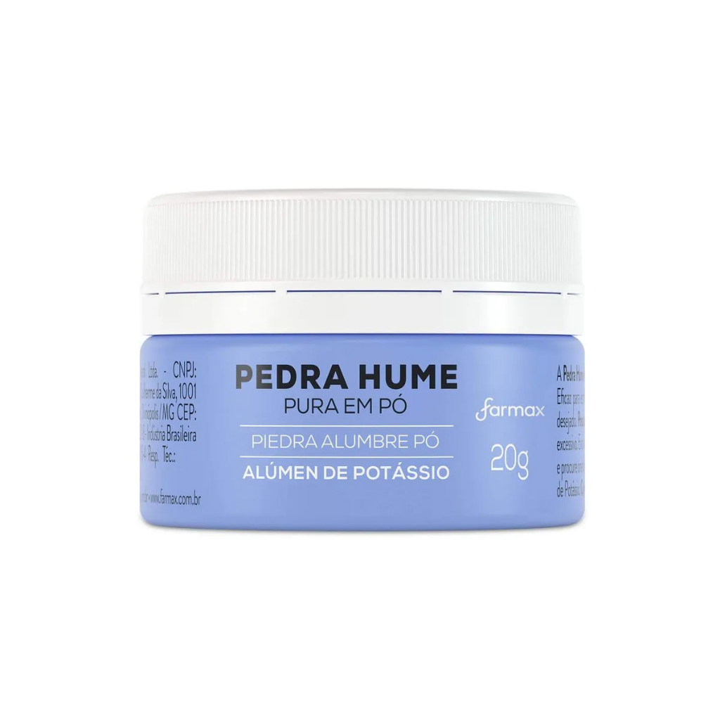 Pedra Hume Pura Pó Farmax 20g em Oferta na Shopee