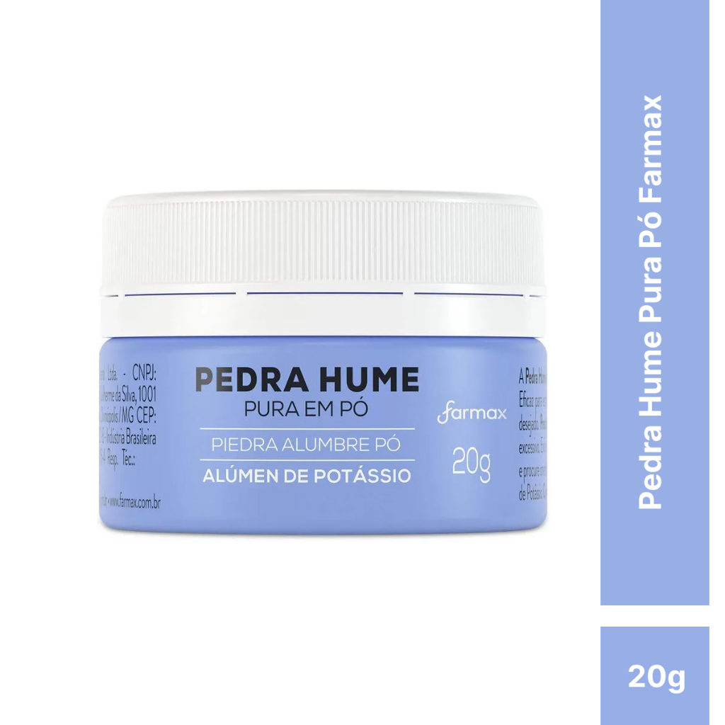 Pedra Hume Pura Pó Farmax 20g