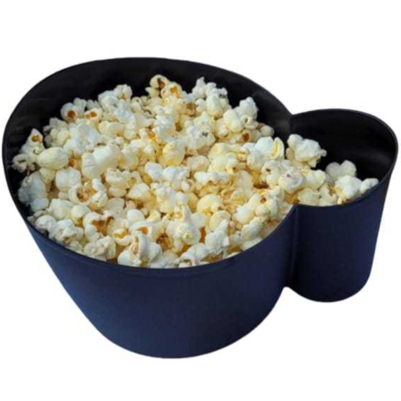 Pipoqueira Tigela 1,5L com Porta Copos Preta; Kit 12,20,30,40 ou 50(Plástico). Pipocas e Guloseimas.