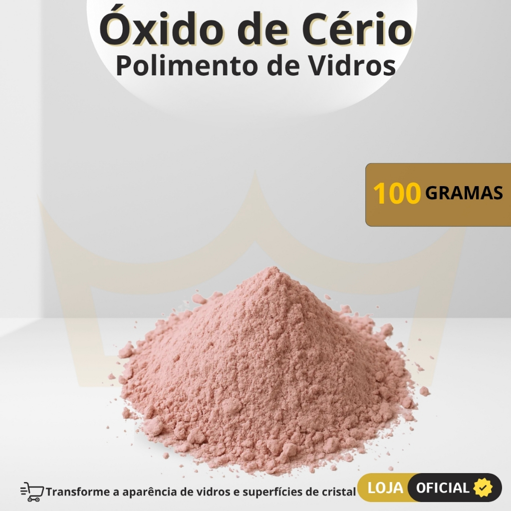 Polidor Óxido De Cério Polimento De Vidros 100g Vermelho premium