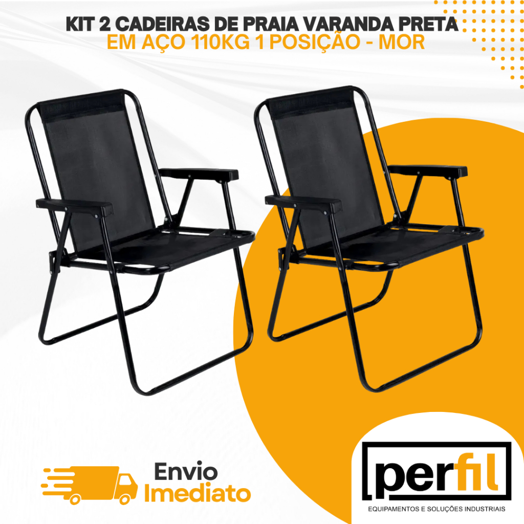 Cadeira de Praia Preta Mor na Black Friday 2025 | BuscaProdutos