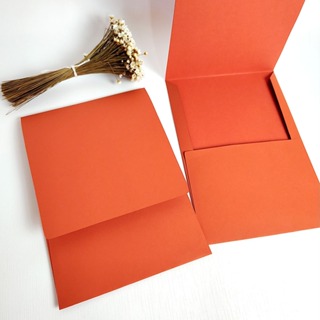 ENVELOPE PARA CONVITE DE CASAMENTO ABA RETA VERTICAL 15,5x21,5 cm TERRACOTA (Laranja Queimado) em Oferta na Shopee
