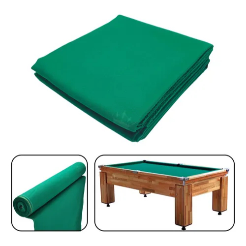 Pano Tecido para Mesa de Bilhar/Sinuca 2,00x2,25m - Cor Verde