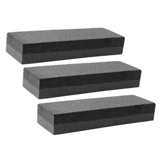 Kit 3 Pedras De Afiar Dupla Amolar Faca Profissional Cor Amarelo em Oferta na Shopee