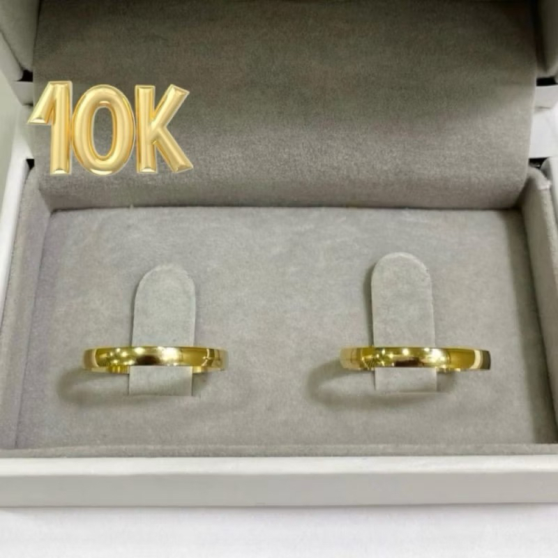 1 UNIDADE DE ALIANÇA EM OURO - 10K - 2 MM - GARANTIA ETERNA em Oferta na Shopee
