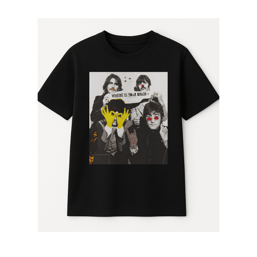 Camiseta Rock Vintage 100% Algodão – Modelo "Where is your Brain" | Edição Exclusiva Streetwear Unissex Casual