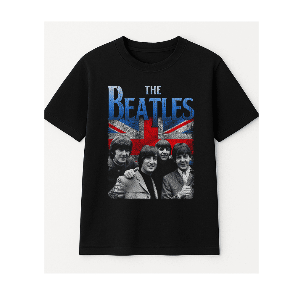 Camiseta Rock Vintage 100% Algodão – Modelo "Beatle England" | Edição Exclusiva Streetwear Unissex Casual