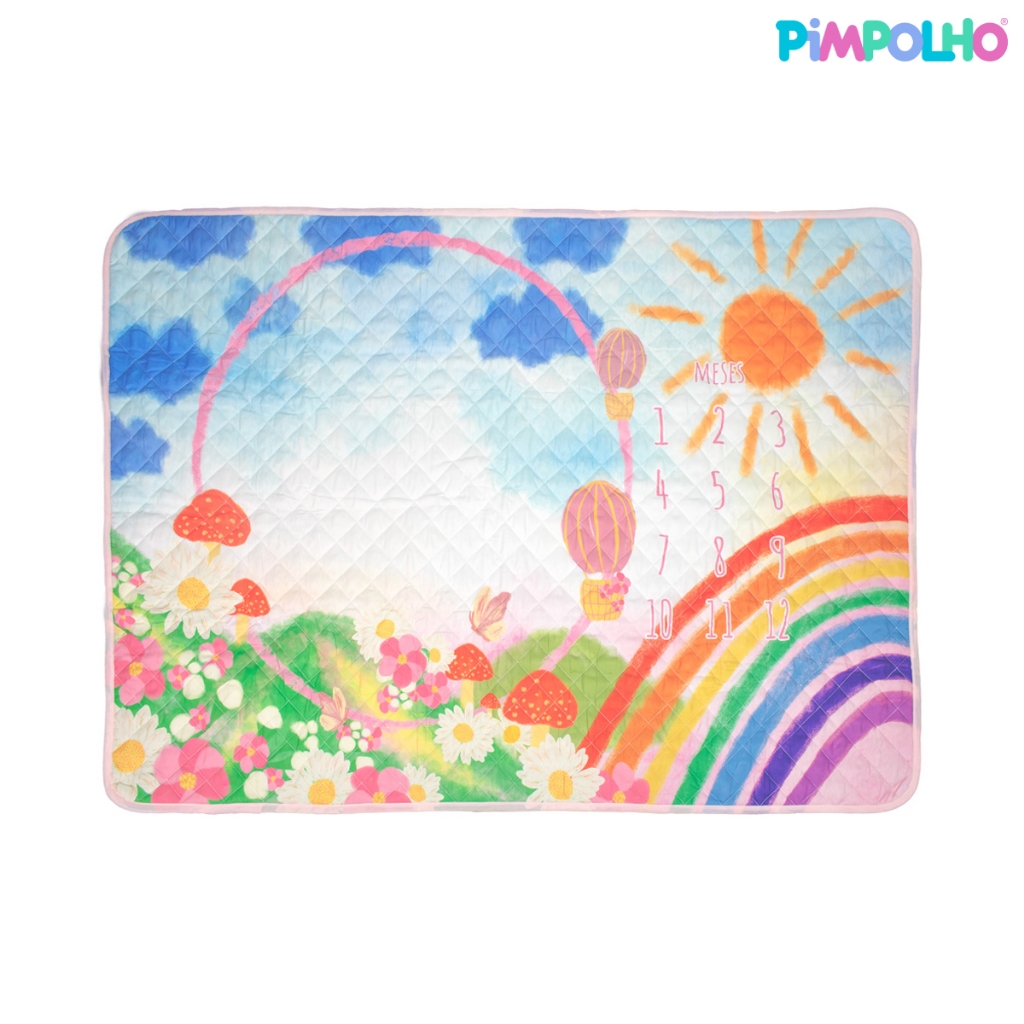 Tapete Mesversário Dupla Face 1,40mx 1,00m Bebê Pimpolho em Oferta na Shopee