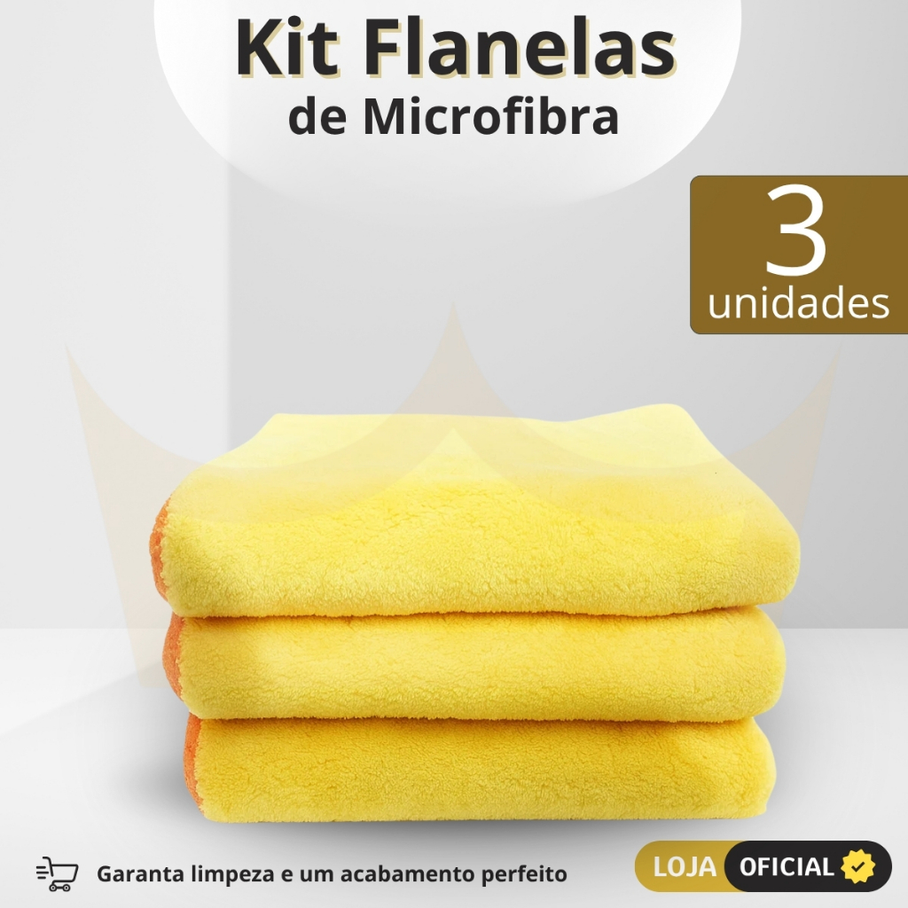 Flanela Microfibra 40x60 Rei Dos Autos 60x40 em Oferta na Shopee