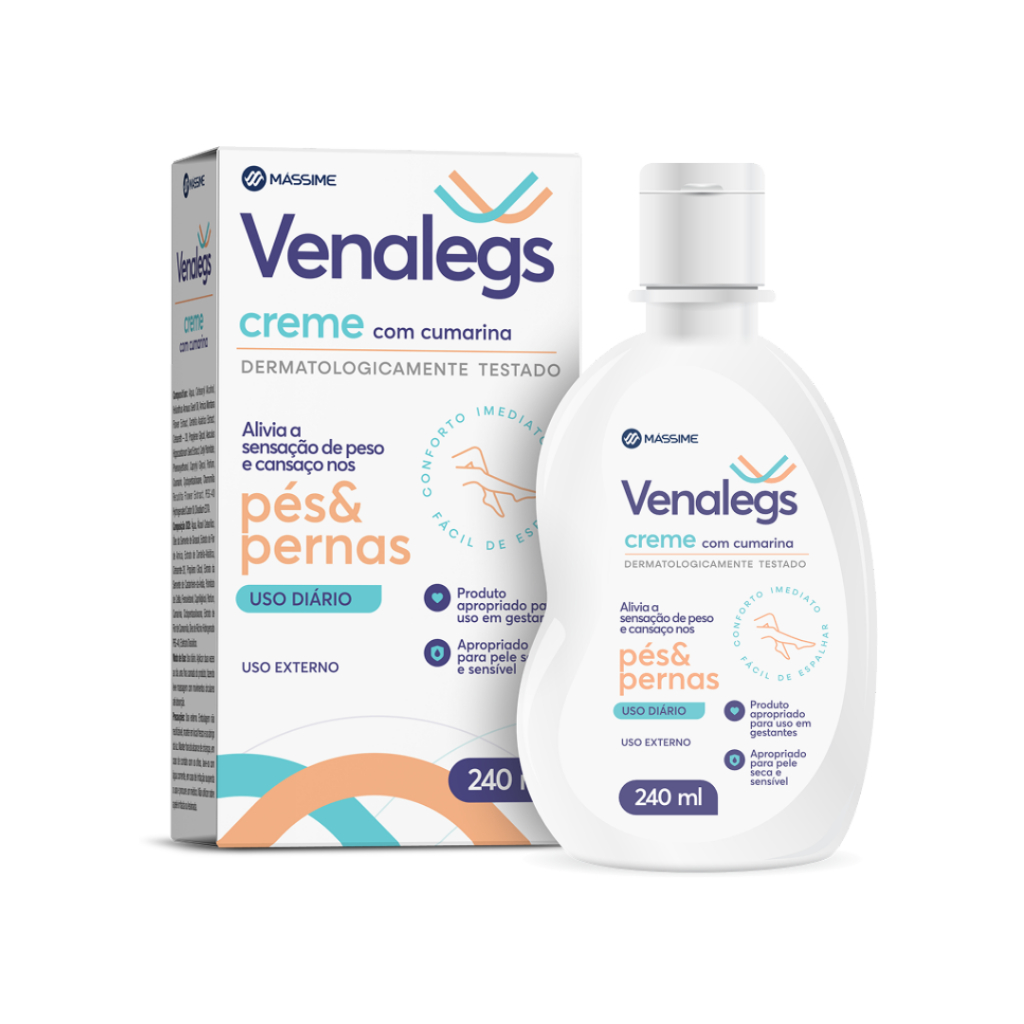 Venalegs Creme 240ml Pernas E Pés Com Curmarina Massime em Oferta na Shopee