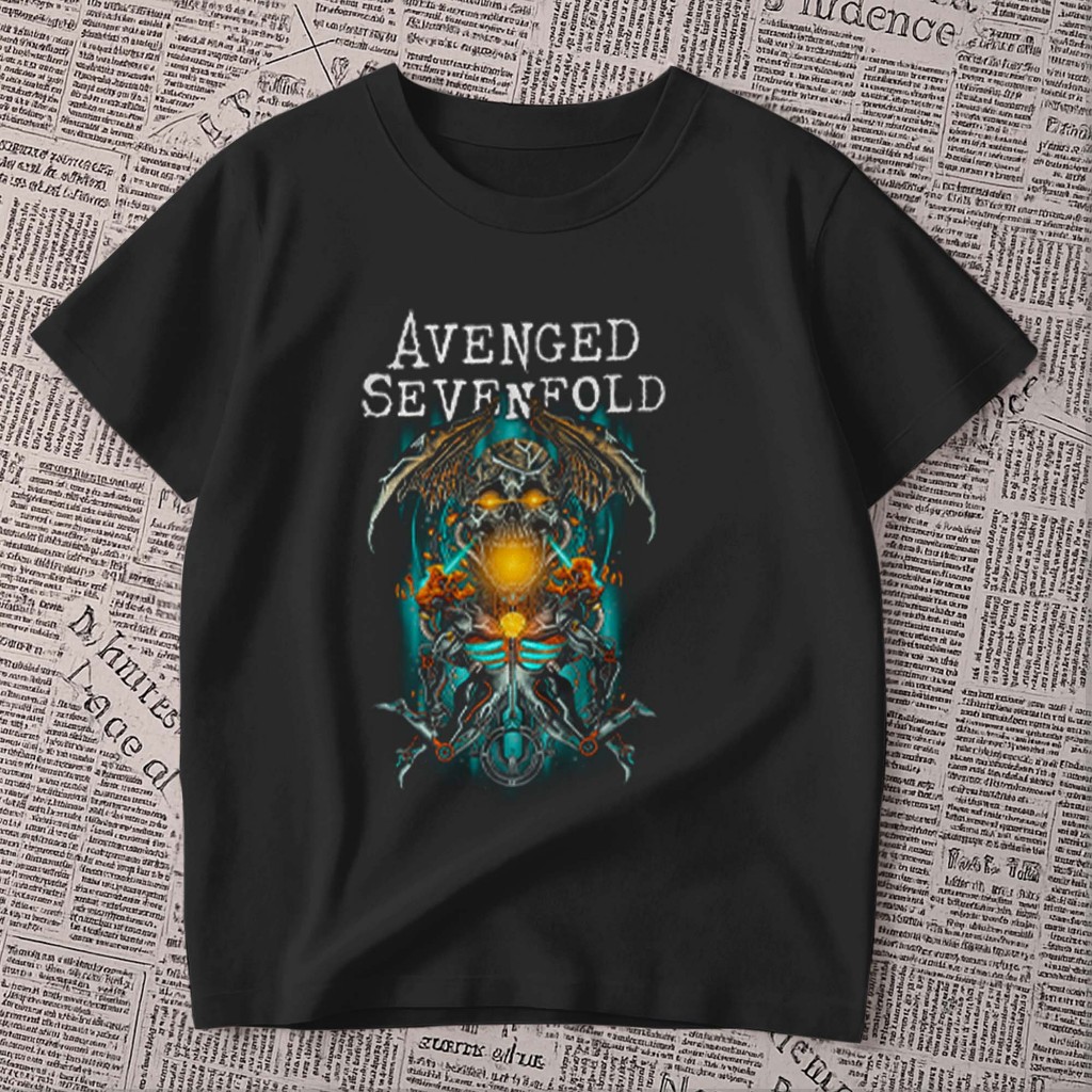 Camiseta estampada - banda de heavy metal | avenged sevenfold | música  blusa 100% algodão  unissex