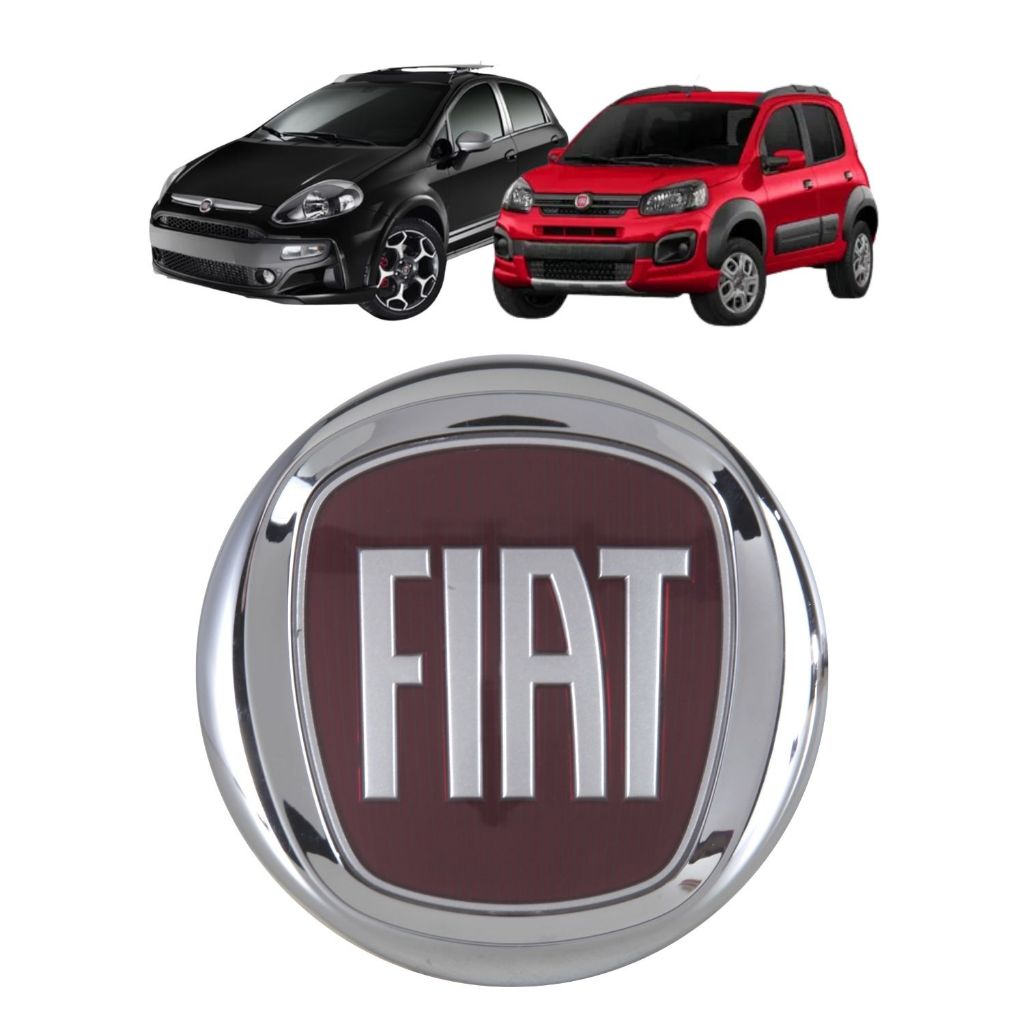 Emblema grade – Punto T-jet 07 a 12/Uno 16 a 22 /Bravo 11 a 16 – Logo Fiat – Cromado ou Preto em Oferta na Shopee