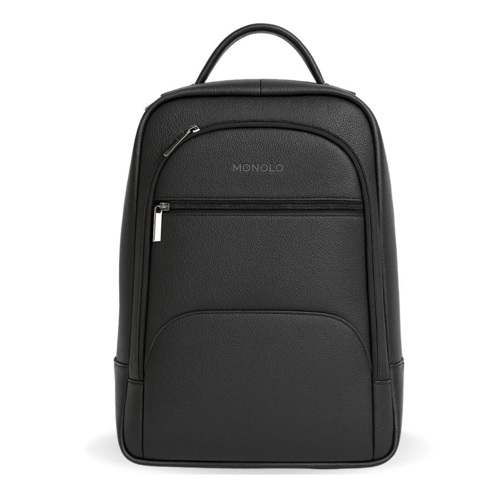 Mochila Masculina Couro Legítimo Executiva Slim Notebook até 15.6 polegadas Luxo Compacta Elegante