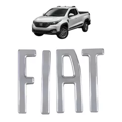 Emblema Grade Strada 2021 a 2024 Logo Fiat Cromado ou Preto