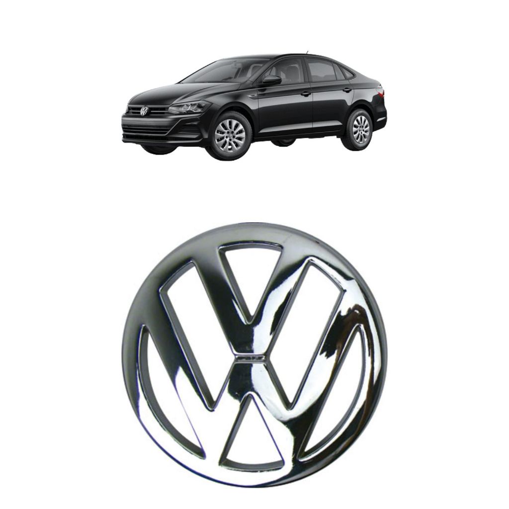 Emblema grade – Virtus/Polo 2018 a 2022 – Logo VW – Cromado ou Preto em Oferta na Shopee