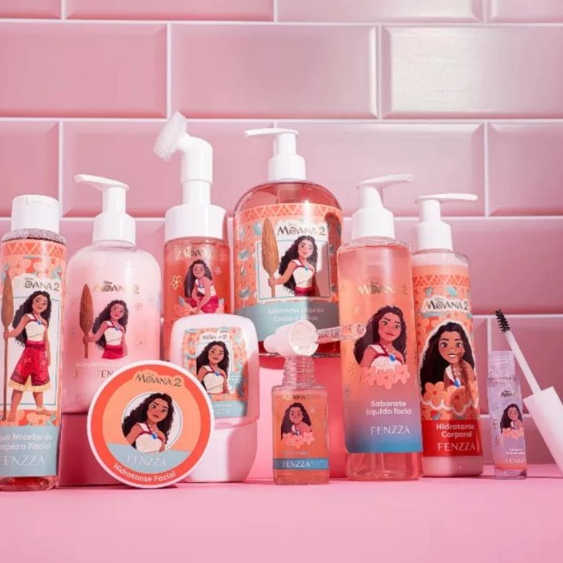 Kit Moana Cuidados Faciais e Corporais Sabonete Facial Sérum Gel Sobrancelha Hidratante Corporal Completo Fenzza
