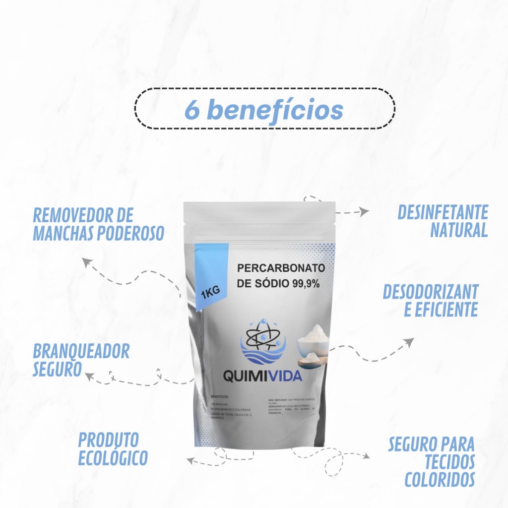 AEVÓ Percabonato de Sódio, Tira Manchas, Clareador e Branqueador, Limpa Tênis, Limpa Chão, Alvejante