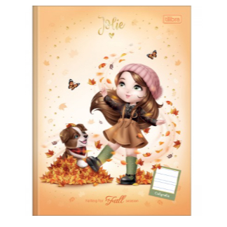 CADERNO BROCHURA CAPA DURA CALIGRAFIA JOLIE 40 FLS