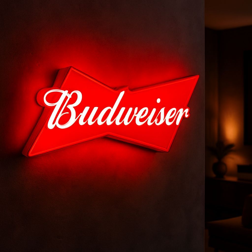Painel Luminoso Led  bivolt Decoração luz chamativo Bar Mercado Distribuidora Parede Adega Boteco Cerveja Bud Heinik