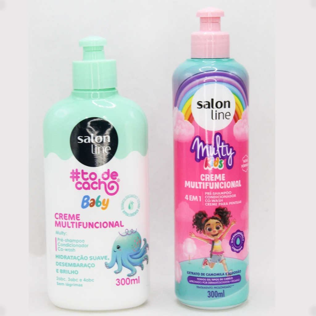 Kit Salon Line Kids + Baby Creme Cachos 300m em Oferta na Shopee