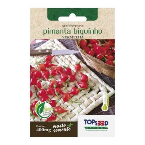 Semente Pimenta Biquinho Vermelha Topseed 400mg em Oferta na Shopee