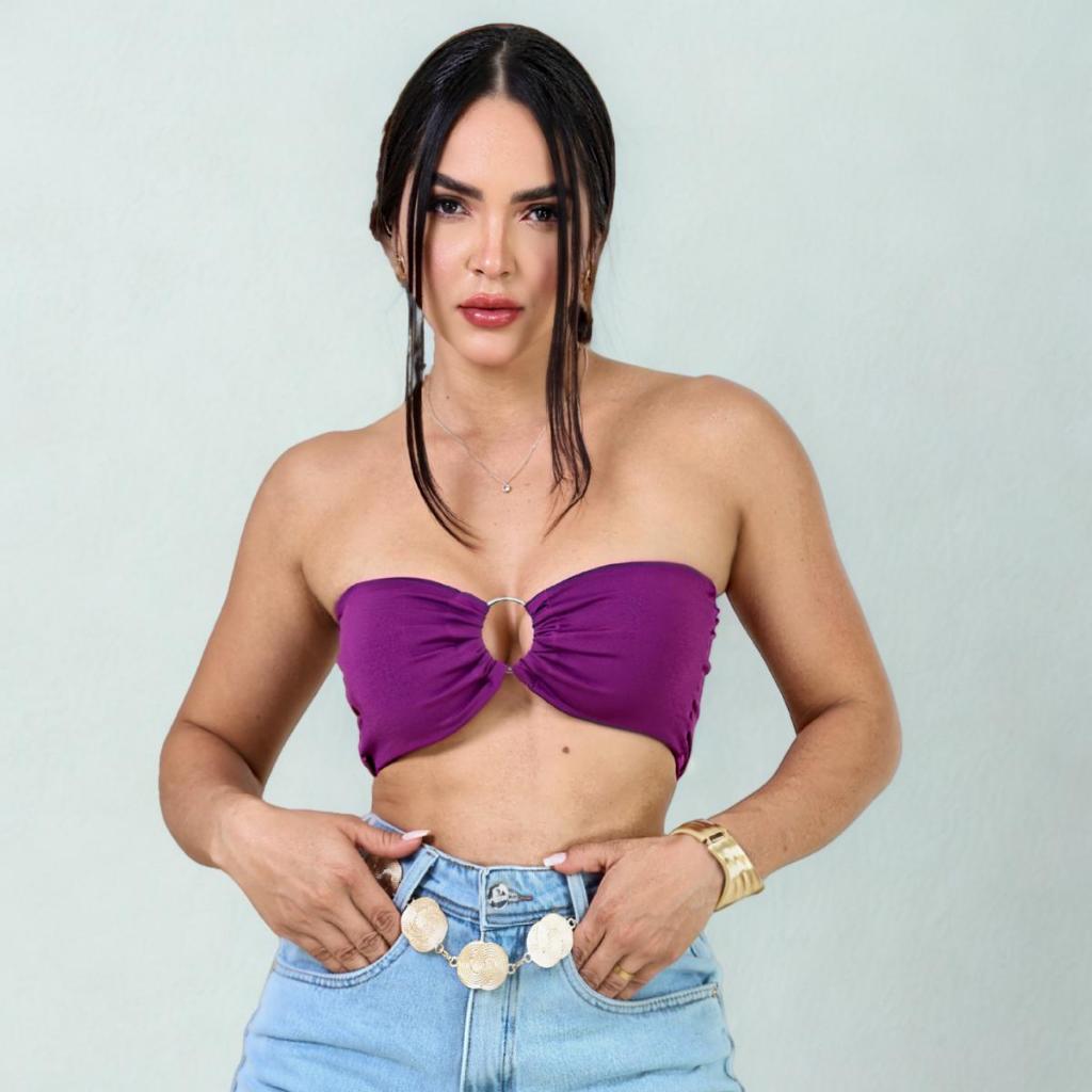 Top em Suplex Tamanho Único - Não tem bojo  C003 em Oferta na Shopee