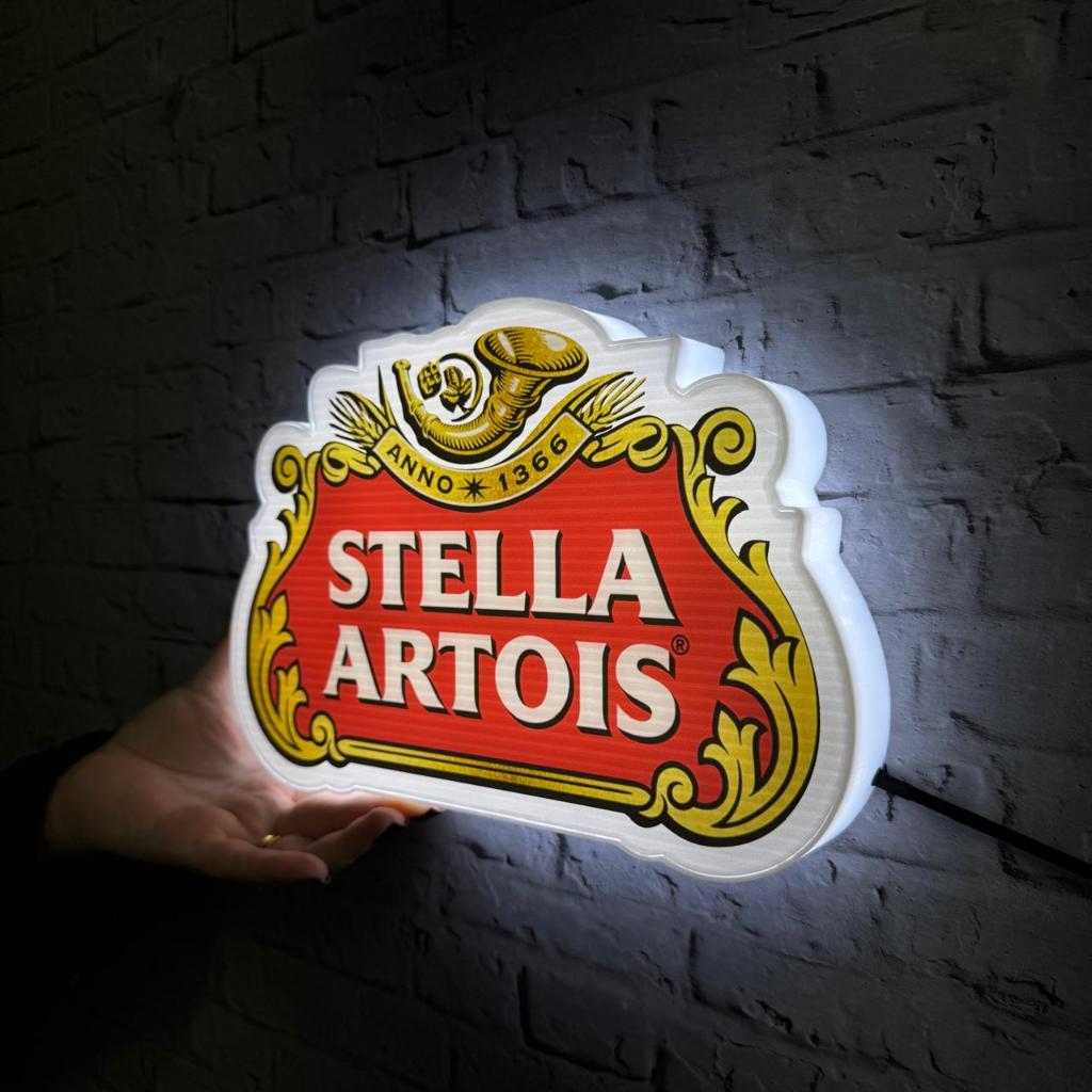 Painel Luminoso Led  bivolt Decoração luz chamativo Bar Mercado Distribuidora Parede Adega Boteco Cerveja Stela Heinik