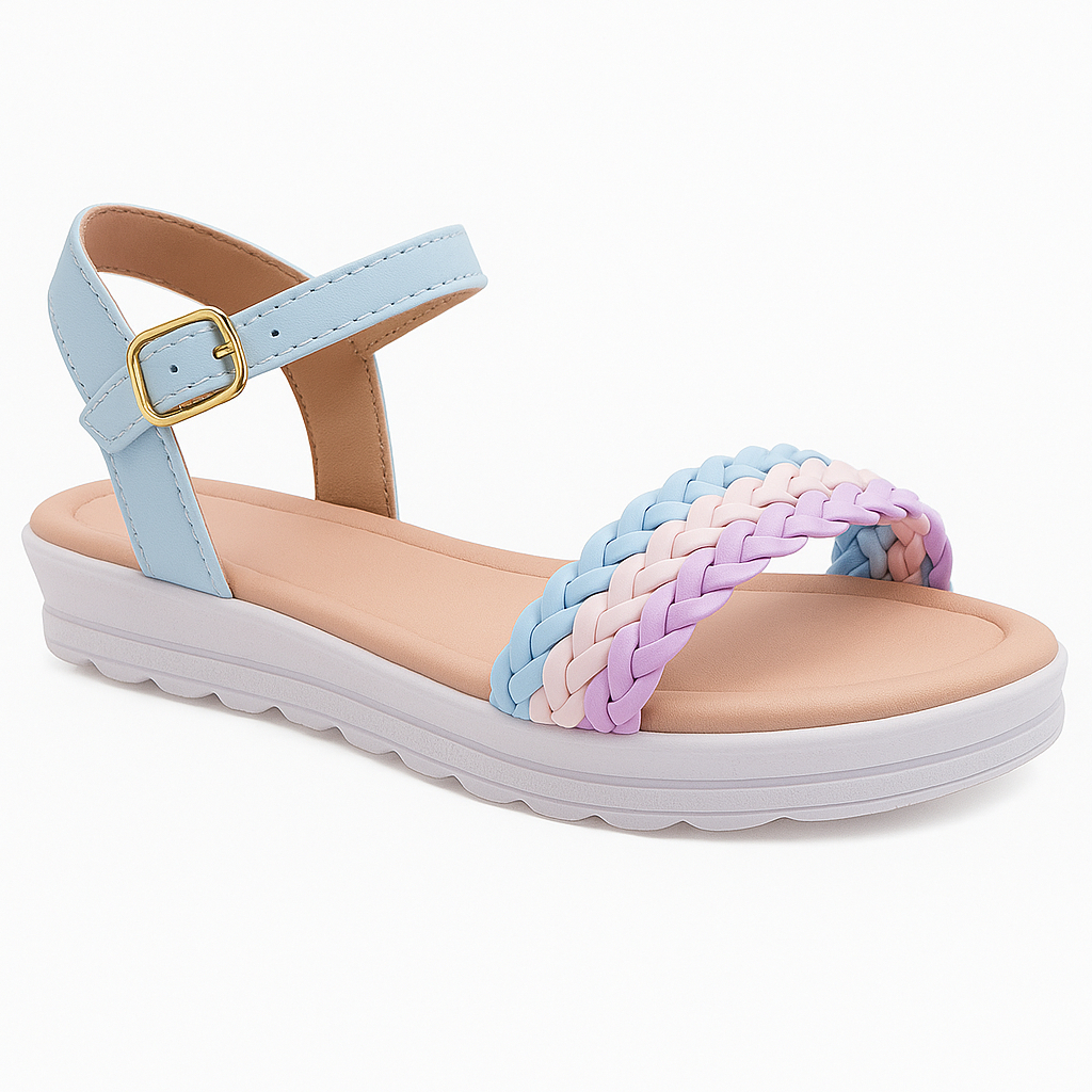 Sandália Infantil Menina Feminina Colorida 20 ao 36 Ponta e Fivela Linda em Oferta na Shopee