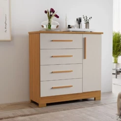 Cômoda 4 Gavetas 1 Porta NT 5185 Notável Móveis