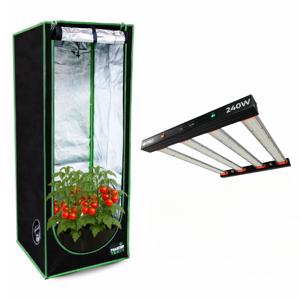 Kit Cultivo Indoor Grow Tenda Estufa 80x80x180cm + LED Quantum Bar Qb 240W LM301H EVO UV+IR