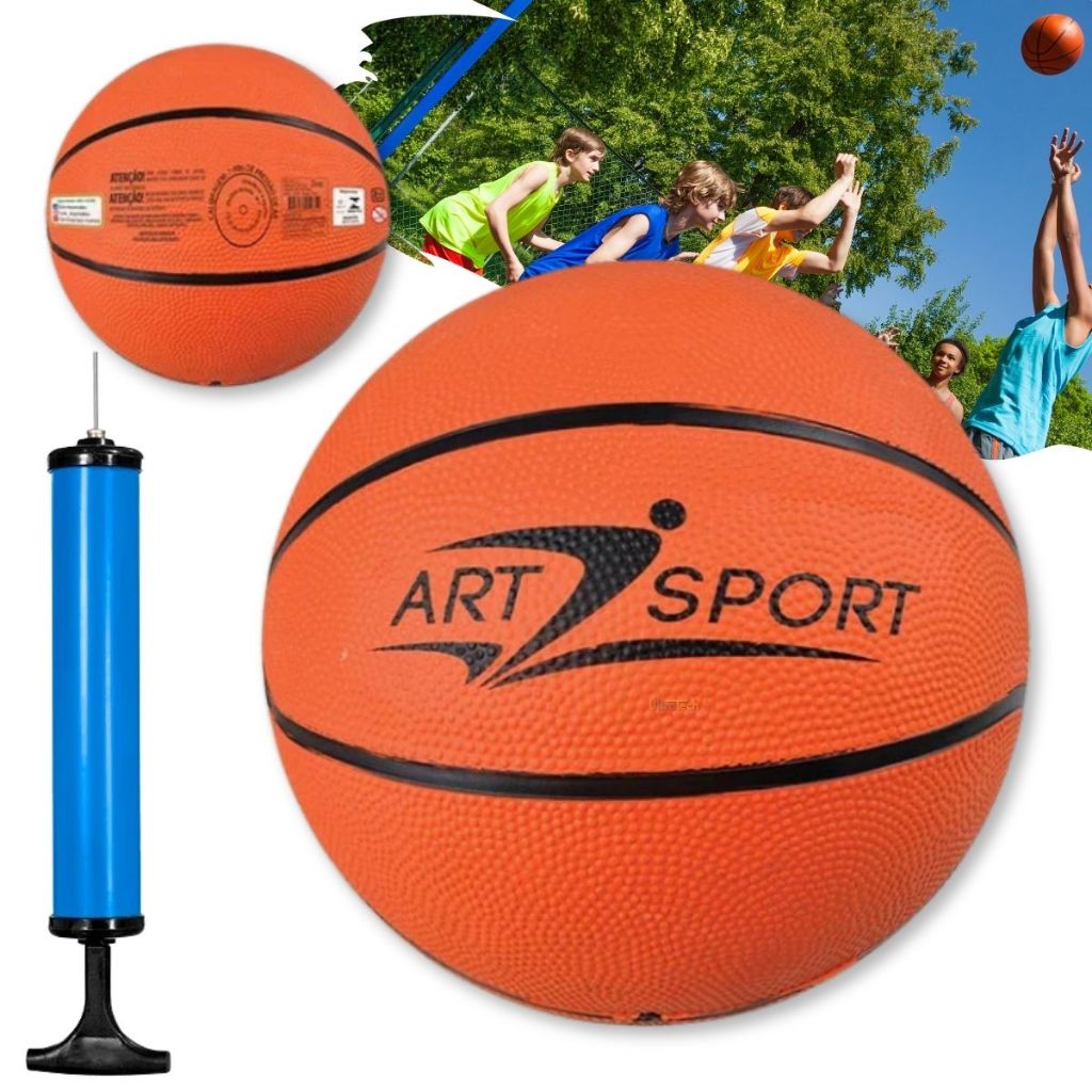 Bola Basquete Professional Tamanho Oficial Nº 7 Basket Infantil Acompanha Bomba de Ar