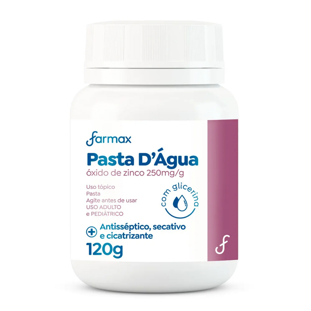 Pasta D'Água Com Glicerina Pote Farmax 120g em Oferta na Shopee
