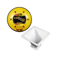 Driver Profissional Eros E 405 Trio Evo 200 Rms E405 Amarelo + Lente Hp L2020 Cone Quadrado L 2020