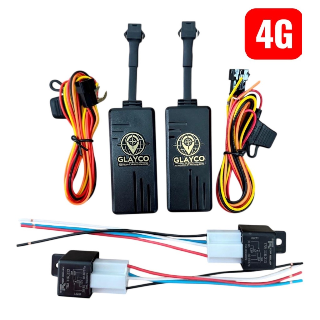 Kit 02 Rastreadores 4G GPS - Proteção Veicular Carro, Moto, Caminhão
