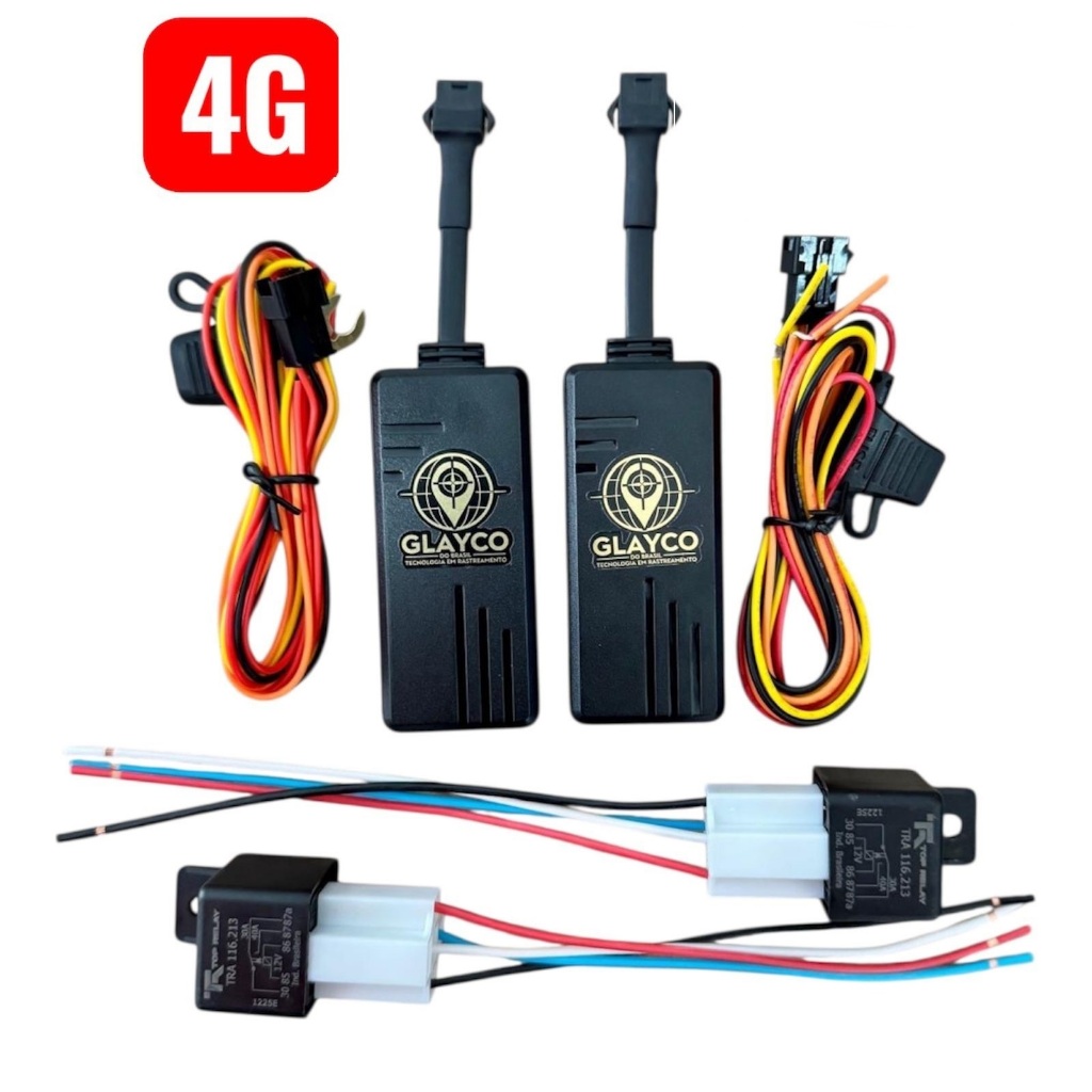 Kit 02 Rastreadores 4G GPS - Proteção Veicular Carro, Moto, Caminhão