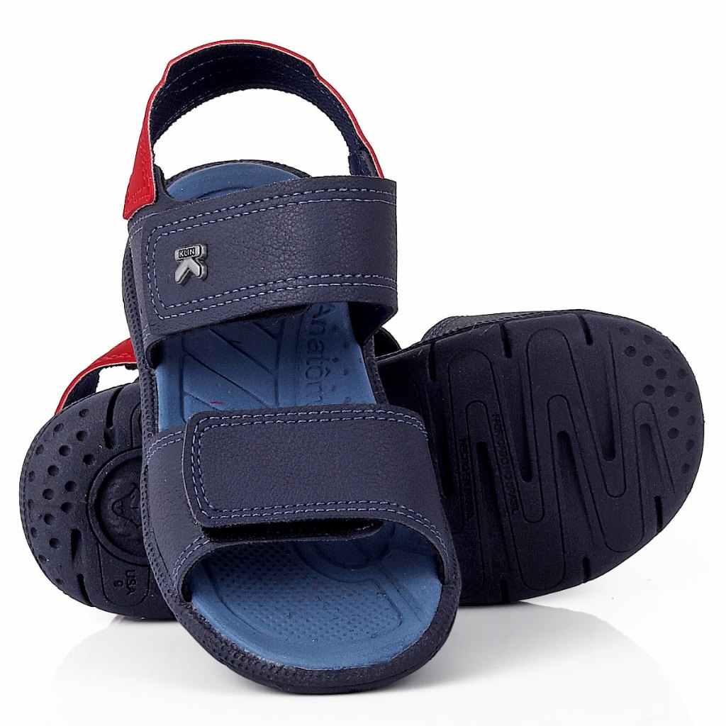 Sandália Papete Casual Escolar Klin Menino Confortável Leve e Anatômica Voltas as Aulas - Marinho