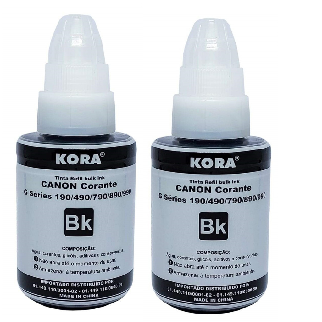 2x Refil De Tinta Preto Gl-190 para Canon G3111 G4111 G3110 G4100 Top!!