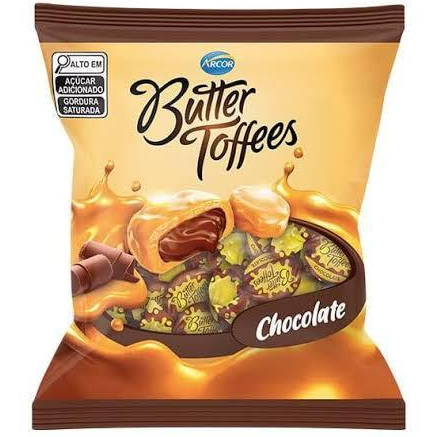 Bala Butter Toffes Chocolate mastigavel 400g
