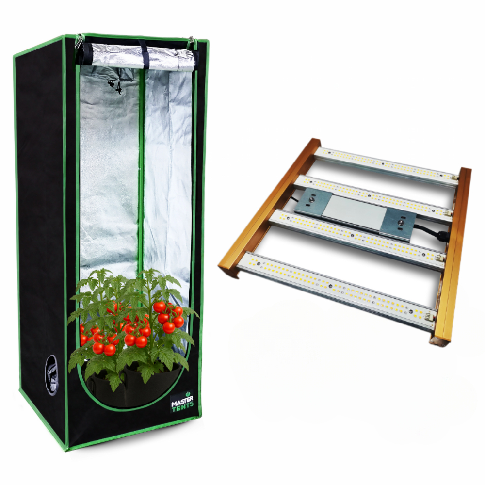 Kit de Cultivo Tenda Estufa Grow 60x60x160 + Painel de LED Qb 120w Quantum Bar Chips Samsung LM283B+