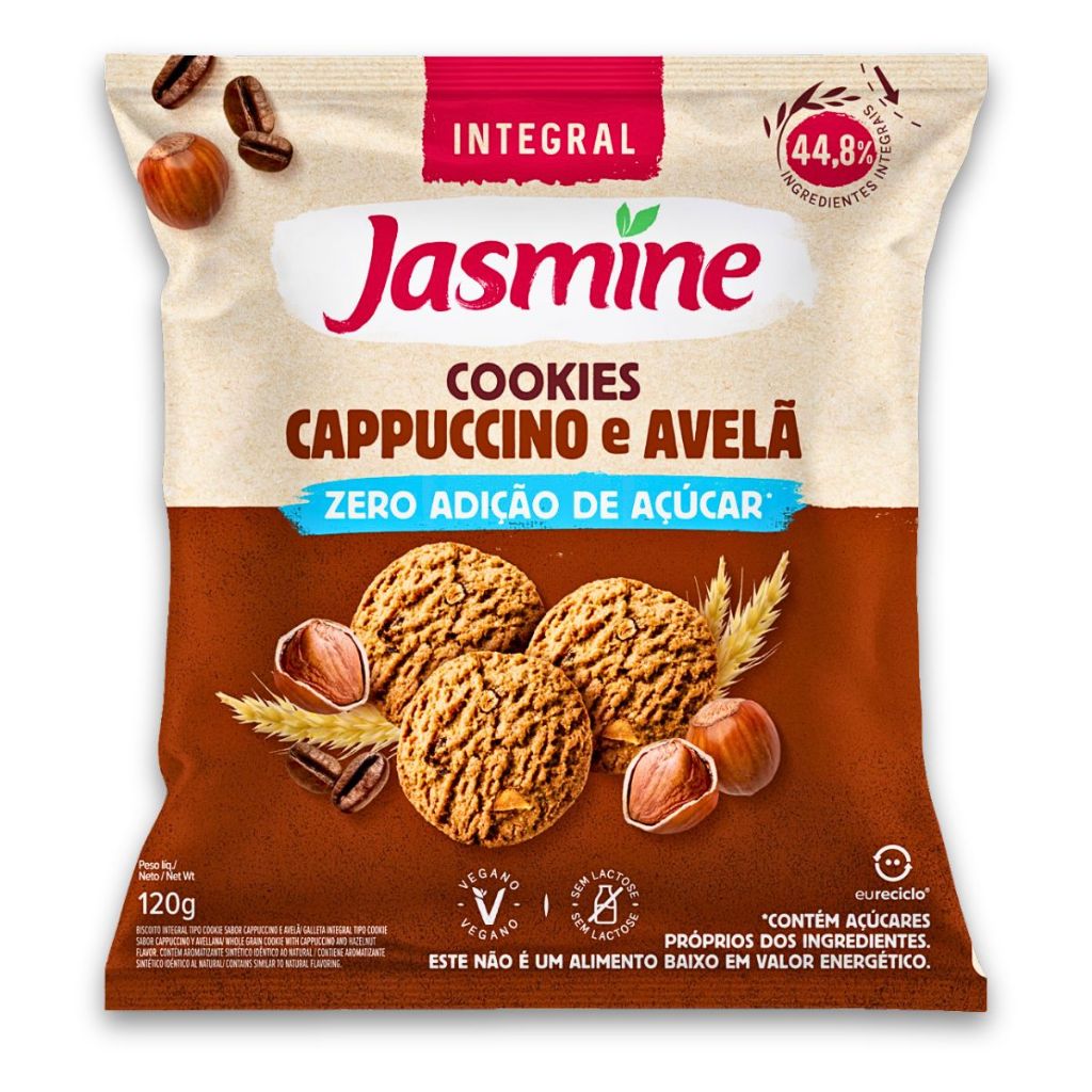 Cookies Cappuccino & Avelã 120G Zero Adição De Açúcar em Oferta na Shopee