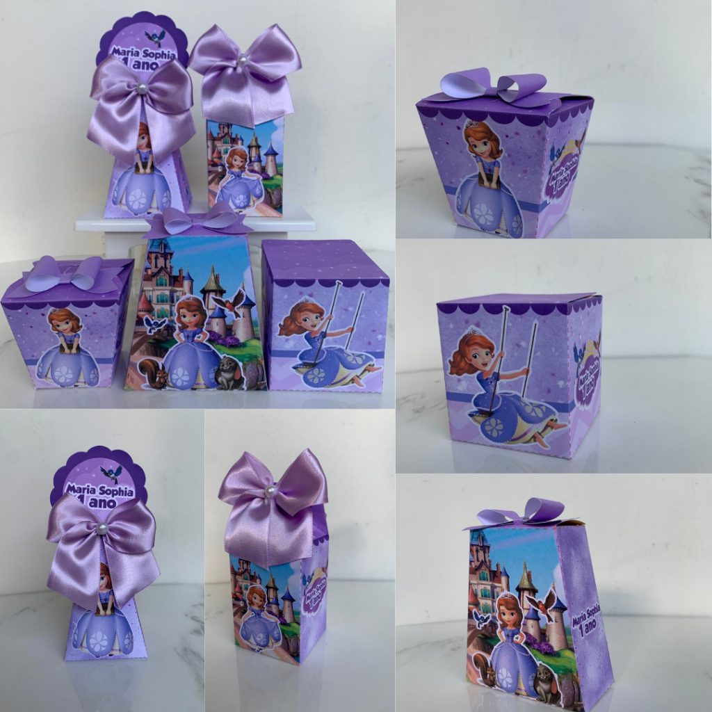 Kit de caixa personalizada PRINCESA SOFIA - Lembrancinhas -  Caixinhas - Infantil - Aniversário