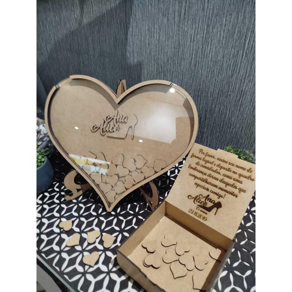 Quadro de assinatura para casamentos, aniversários e confraternizações