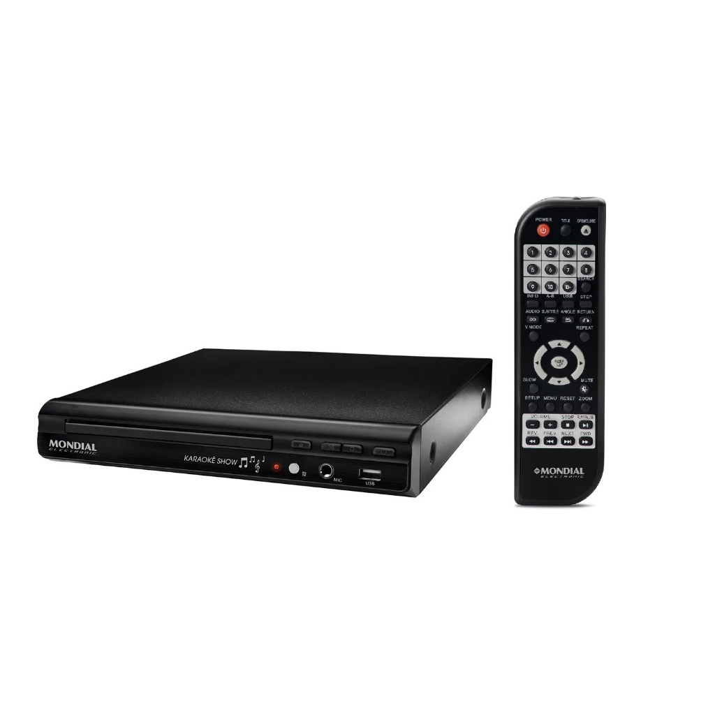 DVD Karaokê Mondial - DVD Player D-20 Com Karaokê USB II Mondial Bivolt (Novo e Lacrado)